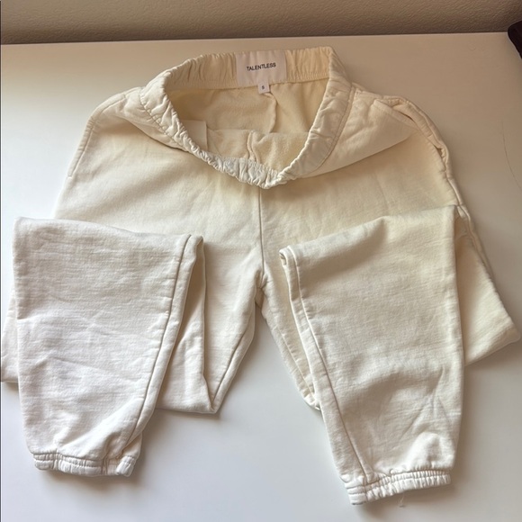 TALENTLESS Pants - Talentless cream joggers, new but mark on leg. Refer to photo